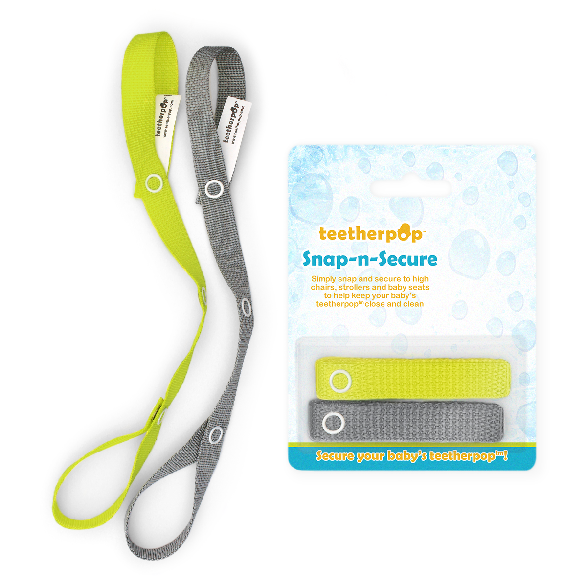 Teetherpop™ Snap and Secure - Keep Your Baby's Items Close and Clean –  teetherpop