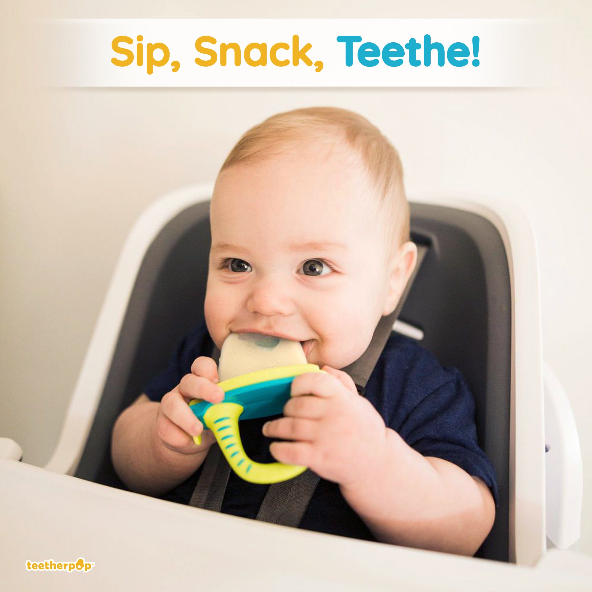 Baby holding Teetherpop™