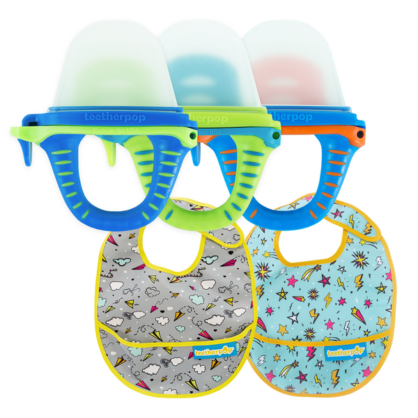 3-PK teetherpop™ + 2-PK Bib Bundle