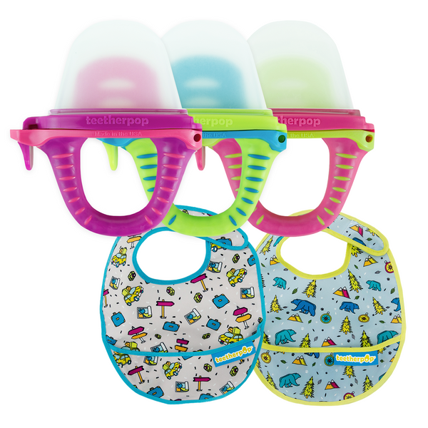 3-PK teetherpop™ + 2-PK Bib Bundle