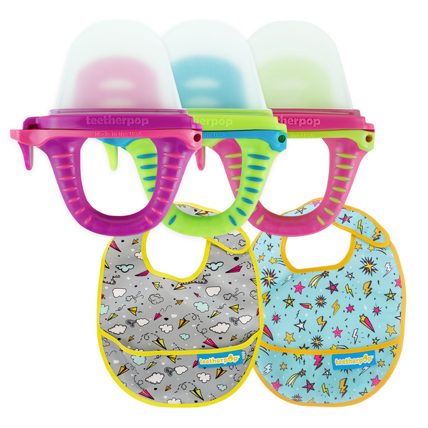 3-PK teetherpop™ + 2-PK Bib Bundle